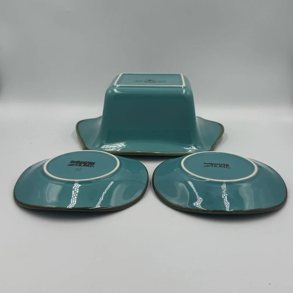Southern Living at Home Tuscan Toscana Everyday Teal 3 pc Set
